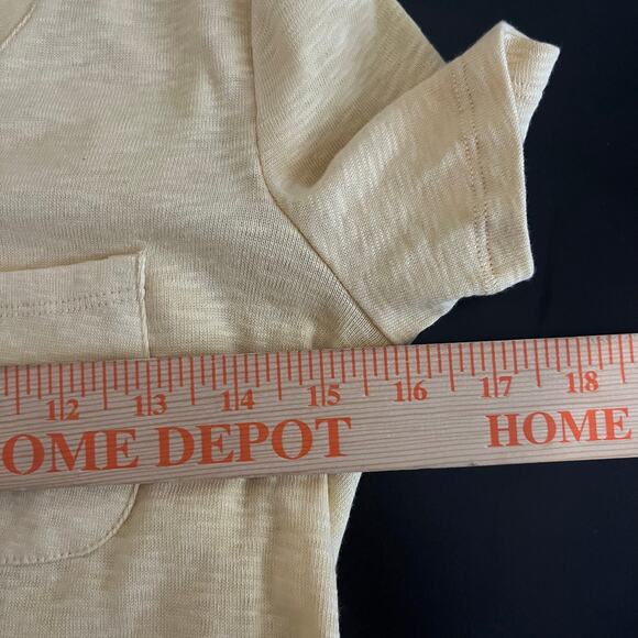 Marled Essentials Women’s T Shirt XS Butter Yellow Soft Colorful Vibrant NWT - Picture 4 of 8